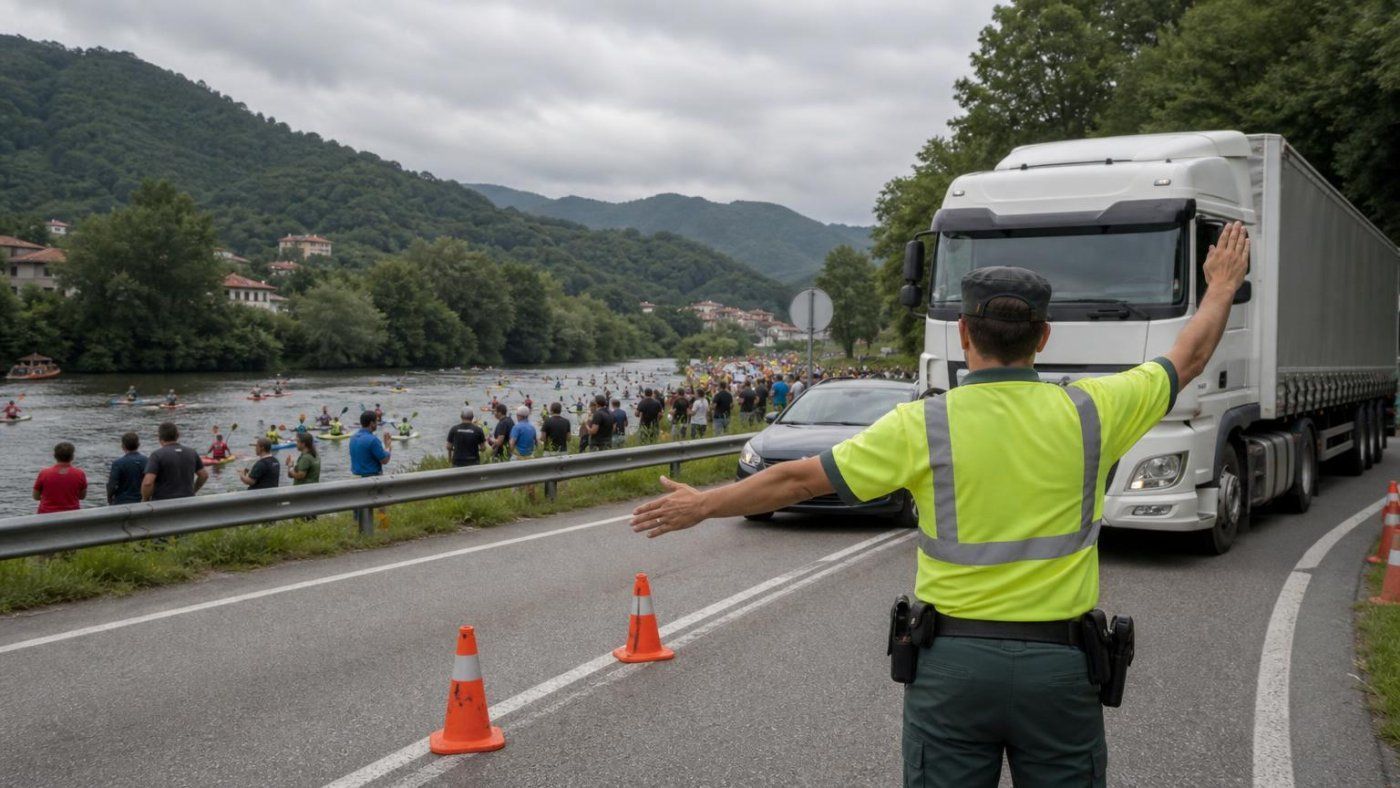 La DGT prohíbe a vehículos pesados y mercancías peligrosas circular por la N-634 y N-625 el sábado 8 de agosto de 07:00 a 24:00 por el Descenso del Sella La DGT prohíbe a vehículos pesados y mercancías peligrosas circular por la N-634 y N-625 el sábado 8 de agosto de 07:00 a 24:00 por el Descenso del Sella