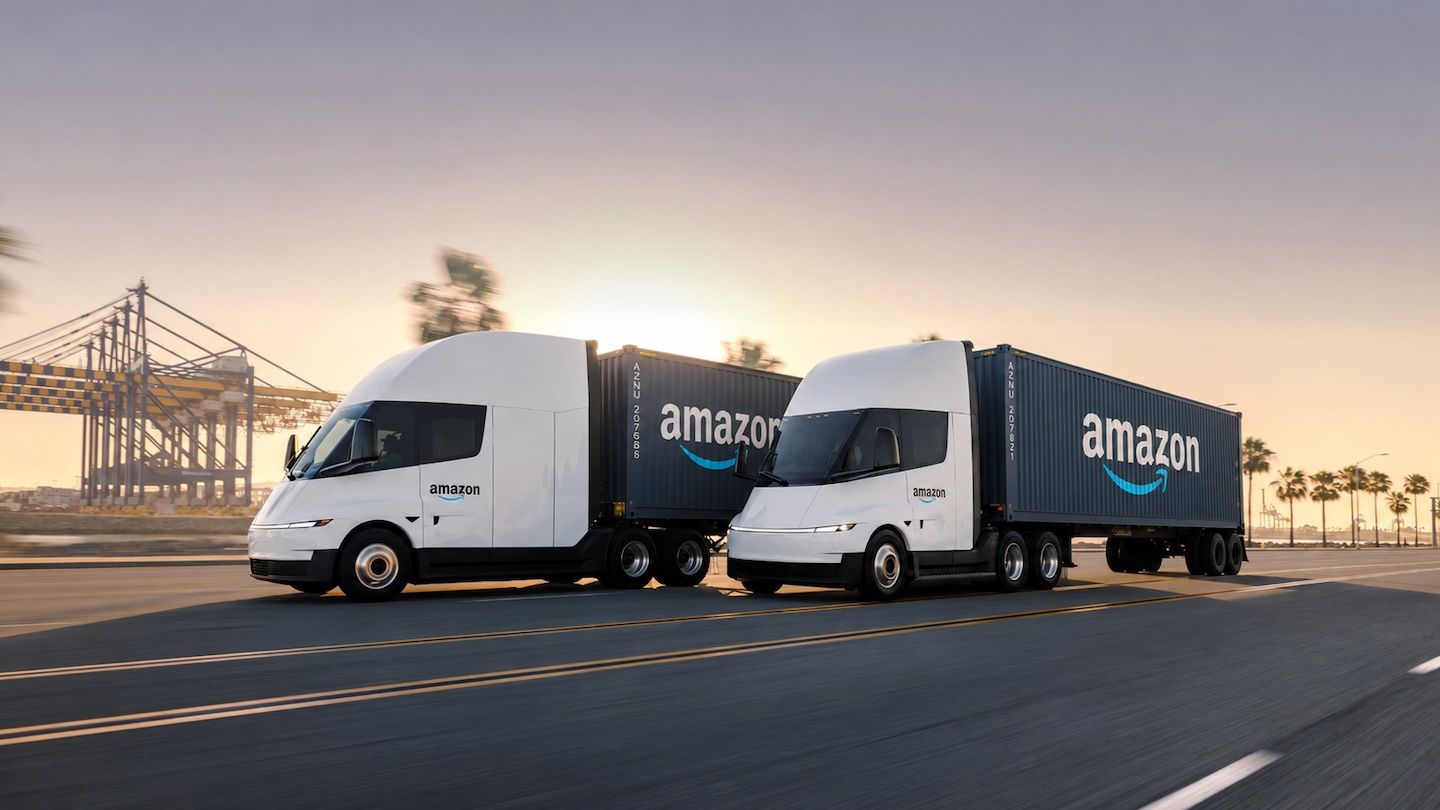 Amazon encarga 500 camiones eléctricos: 125.000.000 € invertidos en el nuevo Tesla Semi