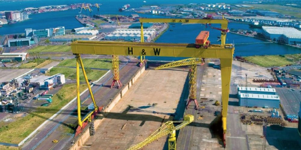 gruas en astillero Harland and Wolff Belfast gruas en astillero Harland and Wolff Belfast