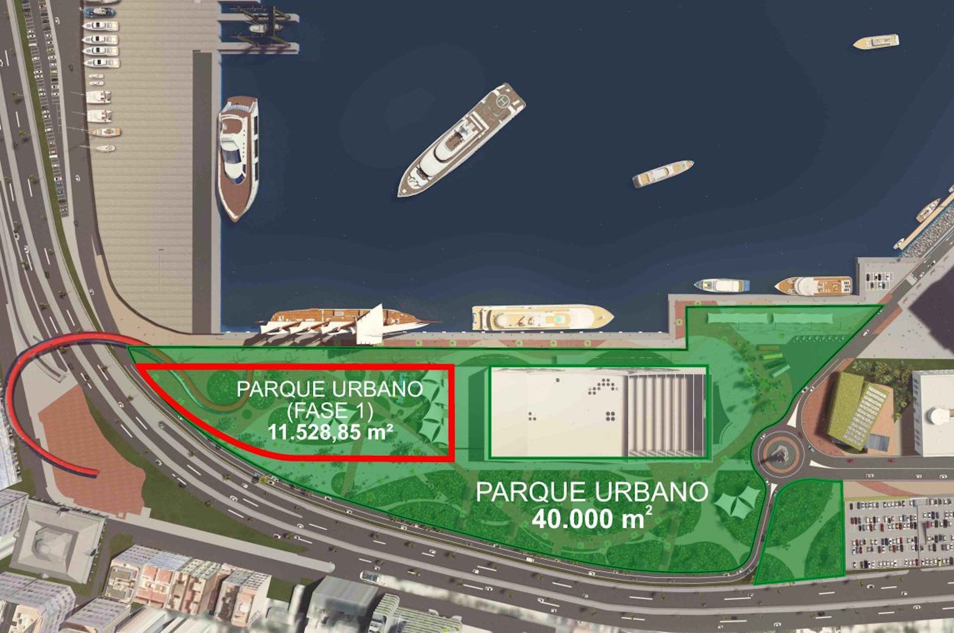 Las obras abrirán un gran pulmón verde en la entrada sur al puerto de Las Palmas.