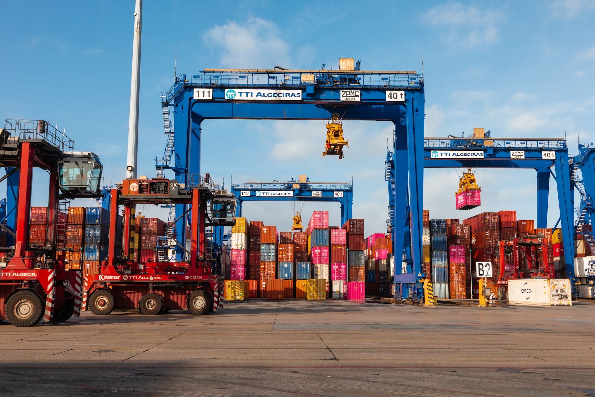 Gruas Kalmar terminal TTI Algeciras