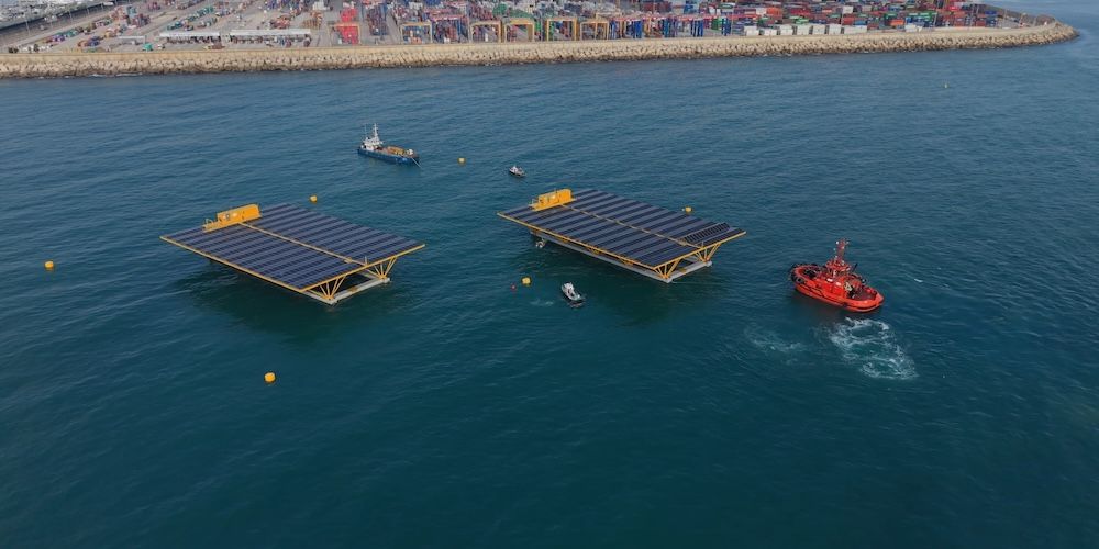 Demostrador solar marino puerto Valencia