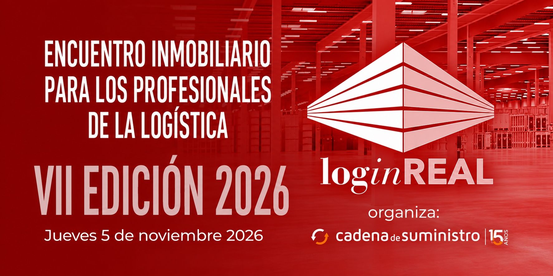 LoginREAL26 reunirá al sector inmologístico el próximo 5 de noviembre en Madrid.