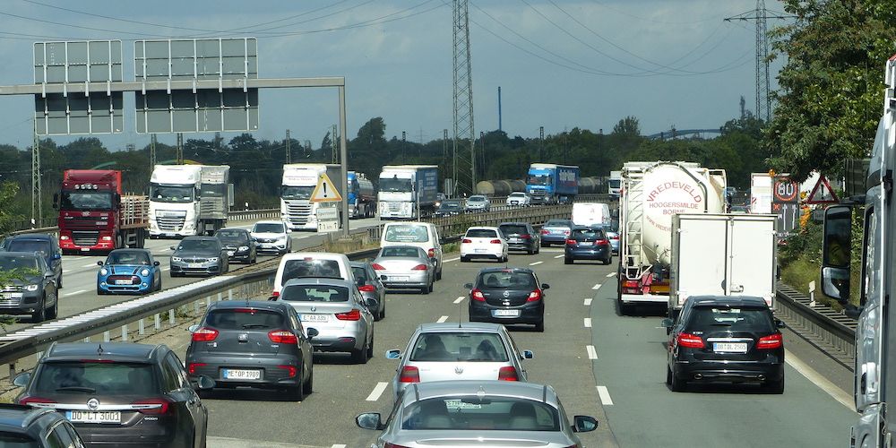 carretera Alemania atasco densidad trafico