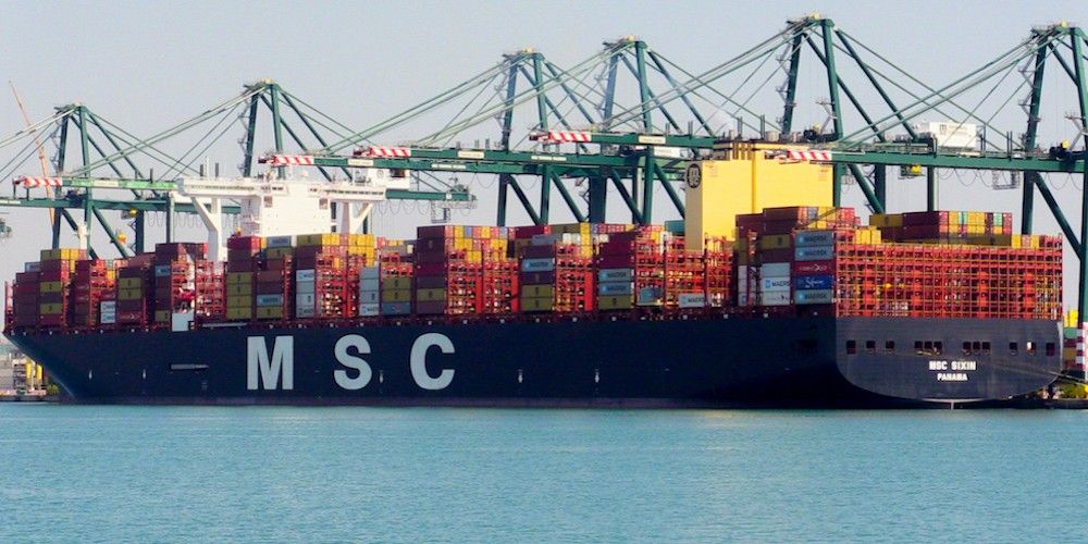 Buque MSC Sixin en el puerto de Valencia Buque MSC Sixin en el puerto de Valencia