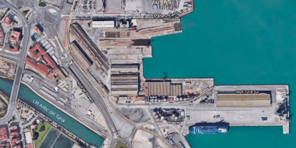 muelle terminal pasajeros balearia puerto valencia antes de las obras