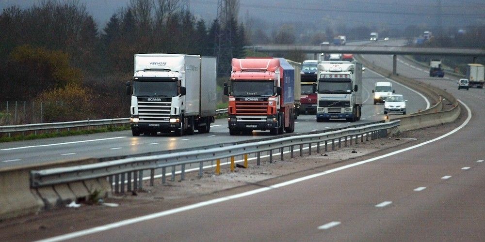 carretera Francia camiones