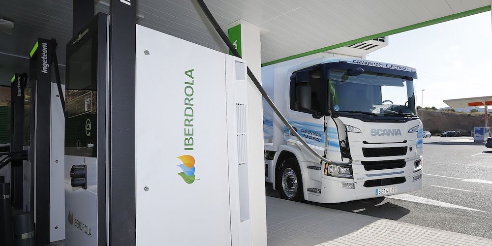 recarga camion electrico Scania Iberdrola Ingenteam