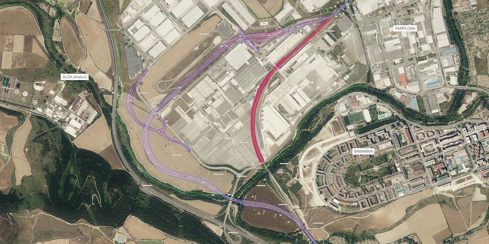 Plano variante ferroviaria landaben