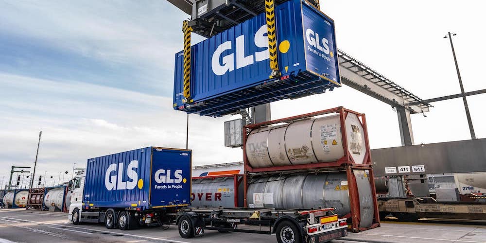 gls transporte paqueteria contenedor ferrocarril alemania