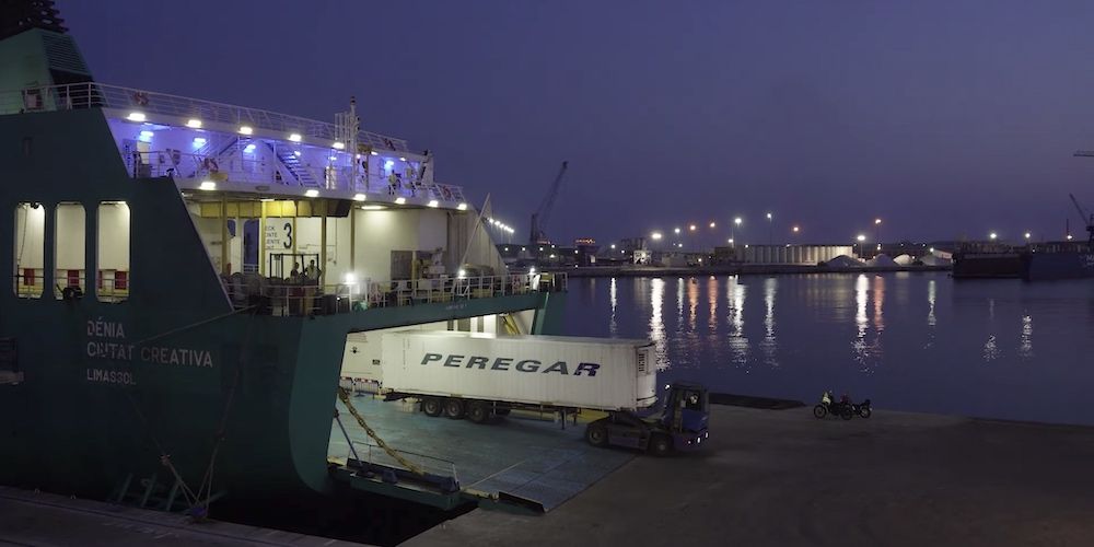 transporte ro-ro puerto malaga naviera peregar