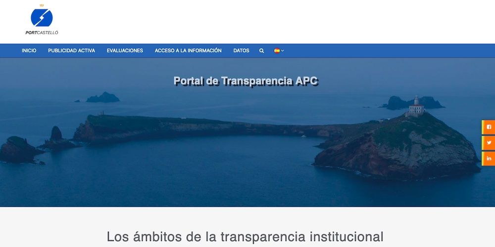 captura web portal transparencia puerto castellon