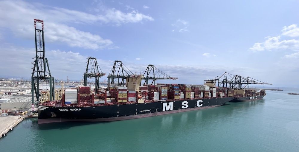 portecontenedores Irina MSC atracado en el puerto de Valencia