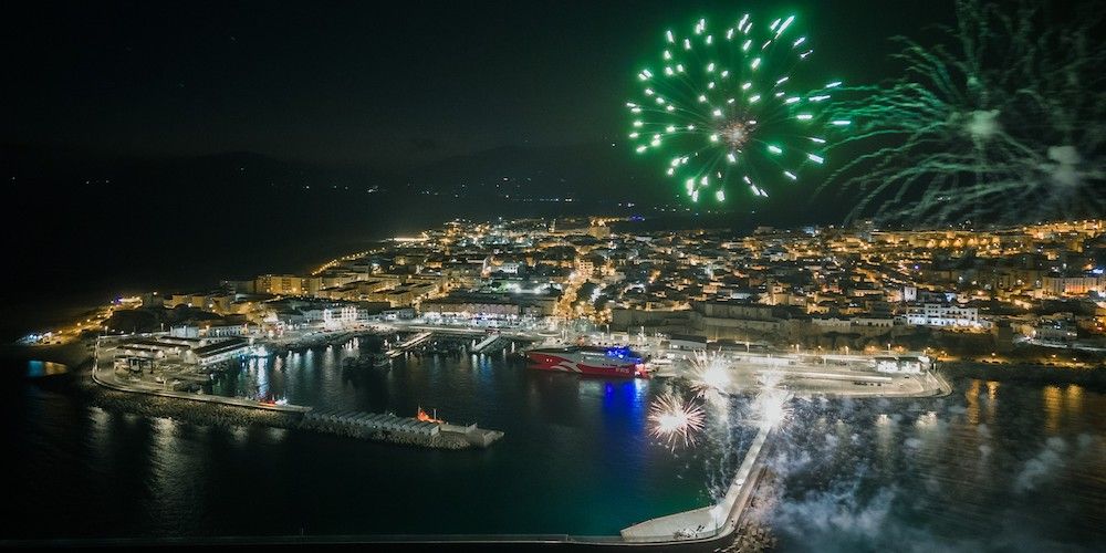 Fuegos Artificiales puerto Tarifa