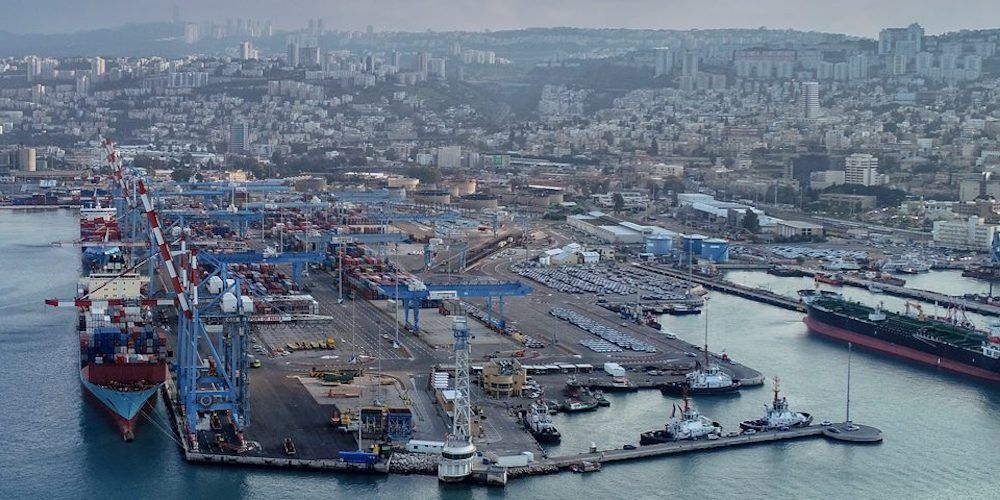 puerto haifa israel vista aerea