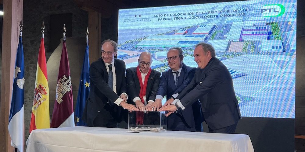 primera piedra del Parque Tecnologico Logistico Noblejas