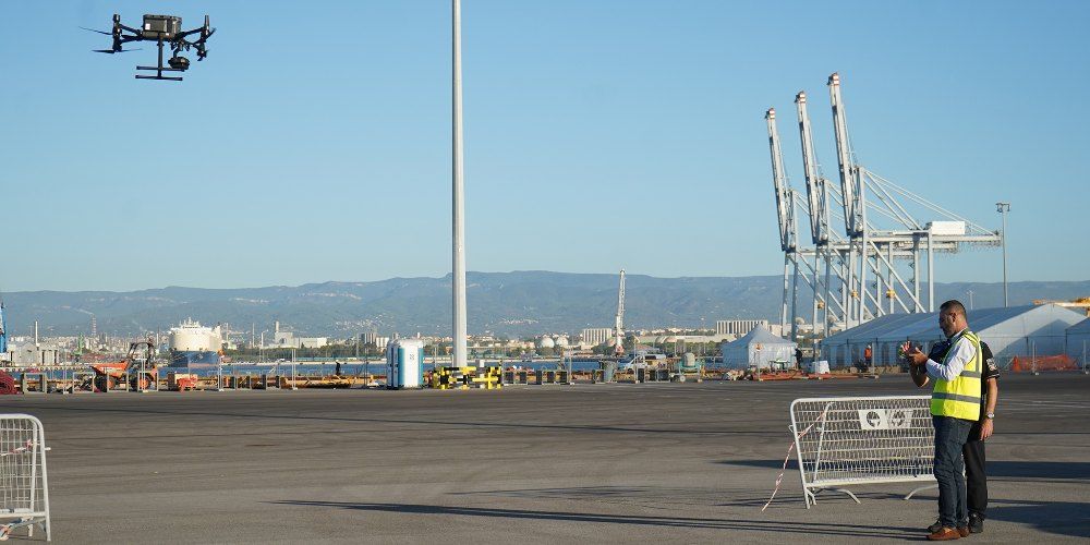 puerto tarragona dron