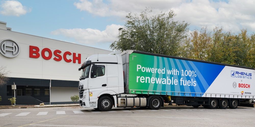 Bosch y Rhenus camion combustibles renovables Repsol