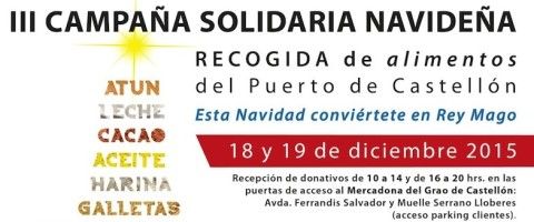 El puerto de Castellón organiza su tercera campaña de recogida de alimentos