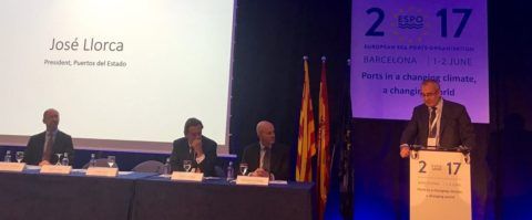 El presidente de Puertos del Estado, Jose Llorca durante la Conferencia Anual de la Organización Anual de Puertos Marítimos