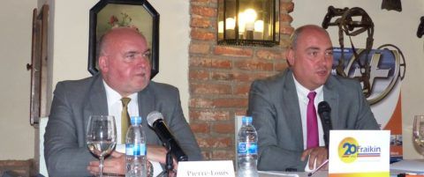 Pierre Louis Colin, presidente del Grupo Fraikin y Martí Batallé, director general de la filial en España.