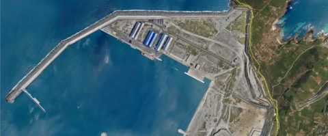 punta Langosteira aerea satelite puerto Coruña