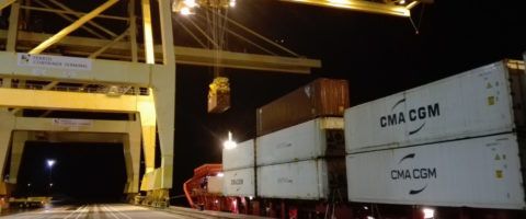 Primera escala dell buque JRS Capella de MacAndrews en el puerto de Ferrol.