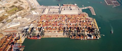 puerto valencia aerea contenedores